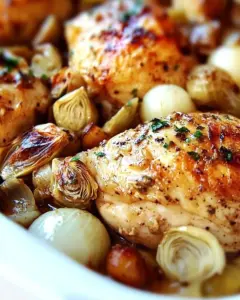Braised Chicken With Artichokes Pearl Onions