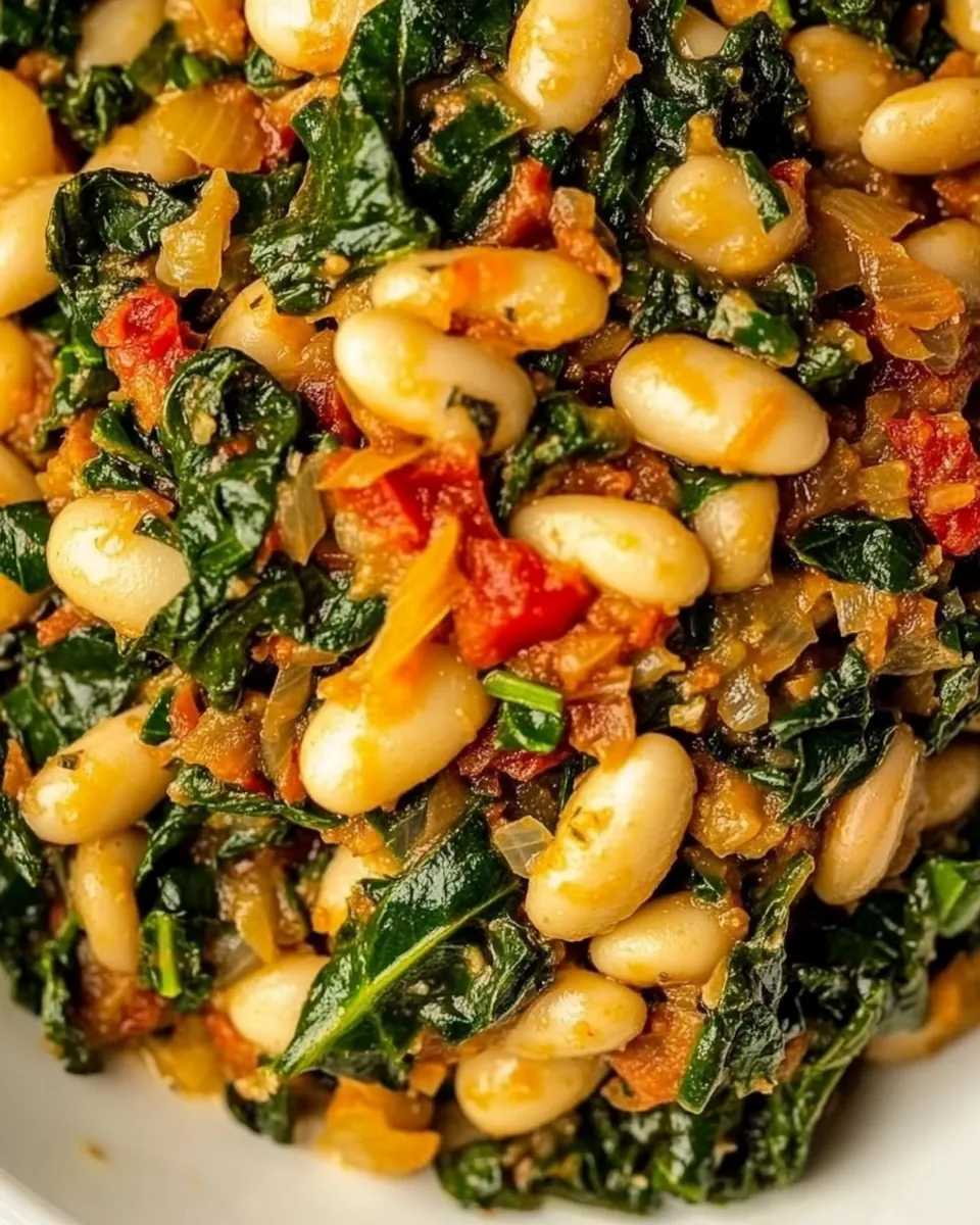 Braised White Beans Greens