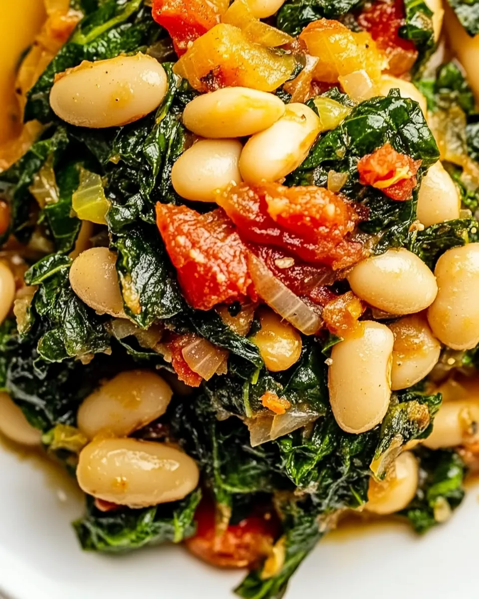 Braised White Beans Greens