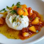 Burrata with Tomato Peach Jam