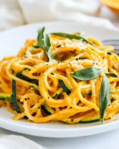 Butternut Squash and Sage Spaghetti with Zucchini Noodles