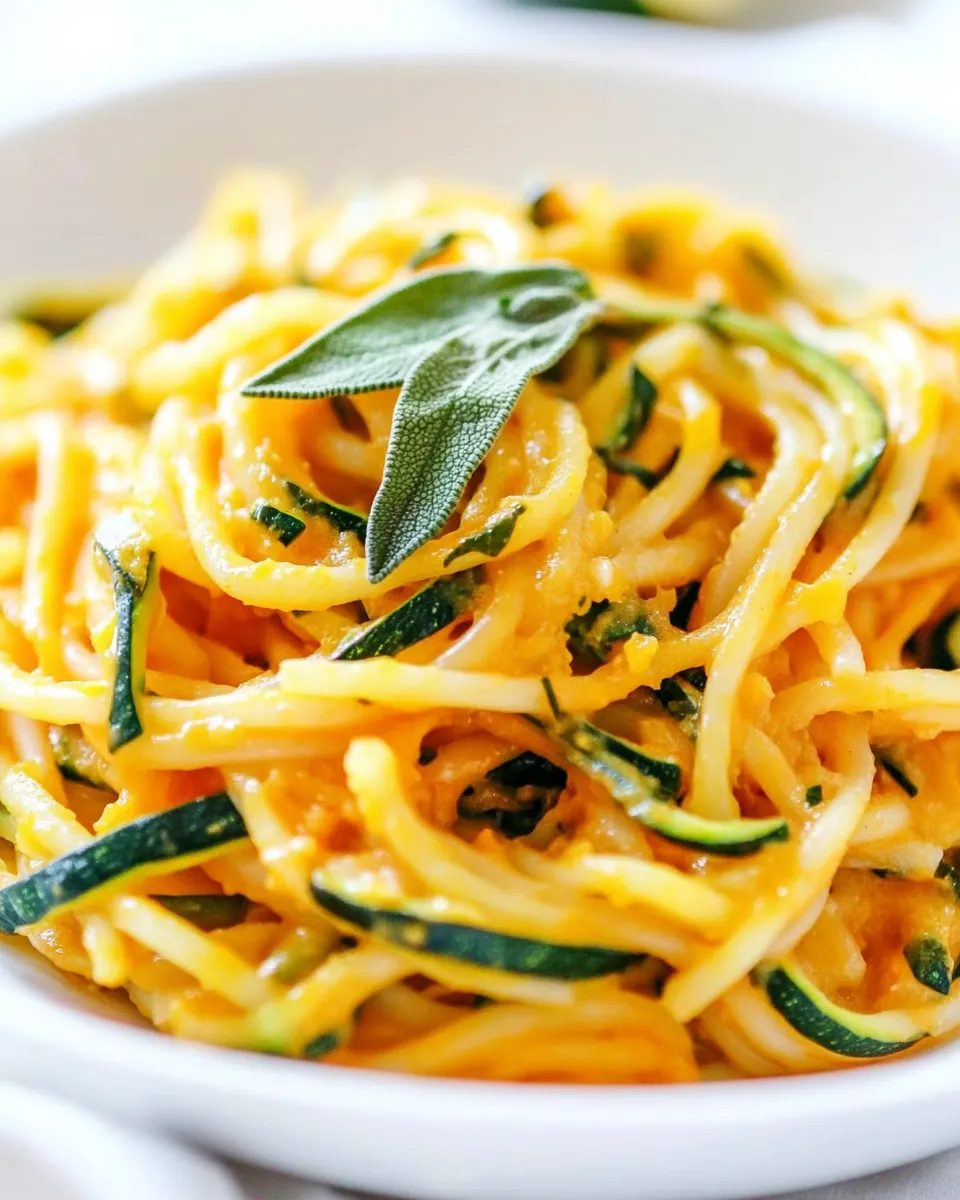 Butternut Squash and Sage Spaghetti with Zucchini Noodles