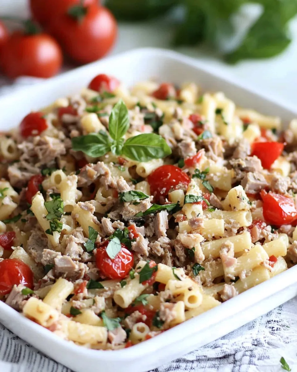 Campanelle Pasta with Tuna and Tomatoes