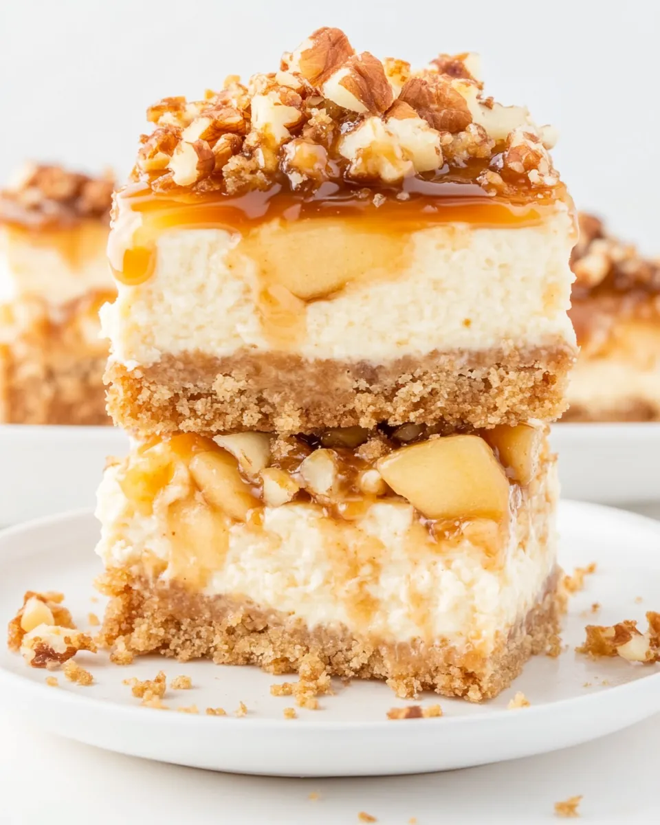 Caramel Apple Cheesecake Bars