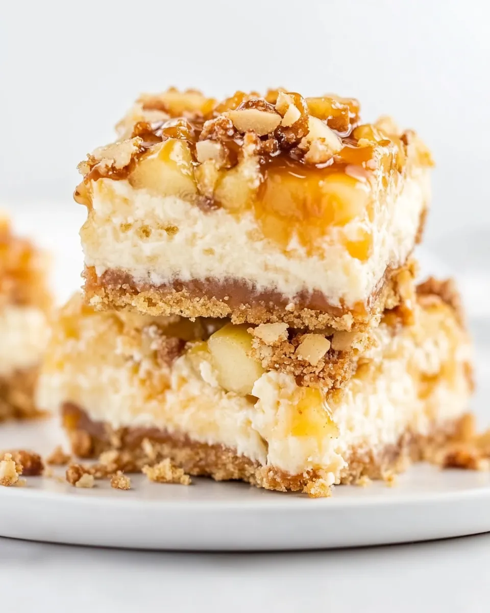 Caramel Apple Cheesecake Bars