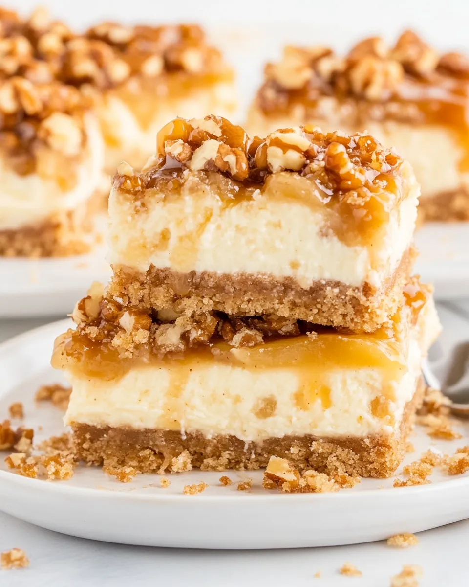 Caramel Apple Cheesecake Bars