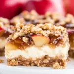 Caramel Apple Cheesecake Crumble Bars