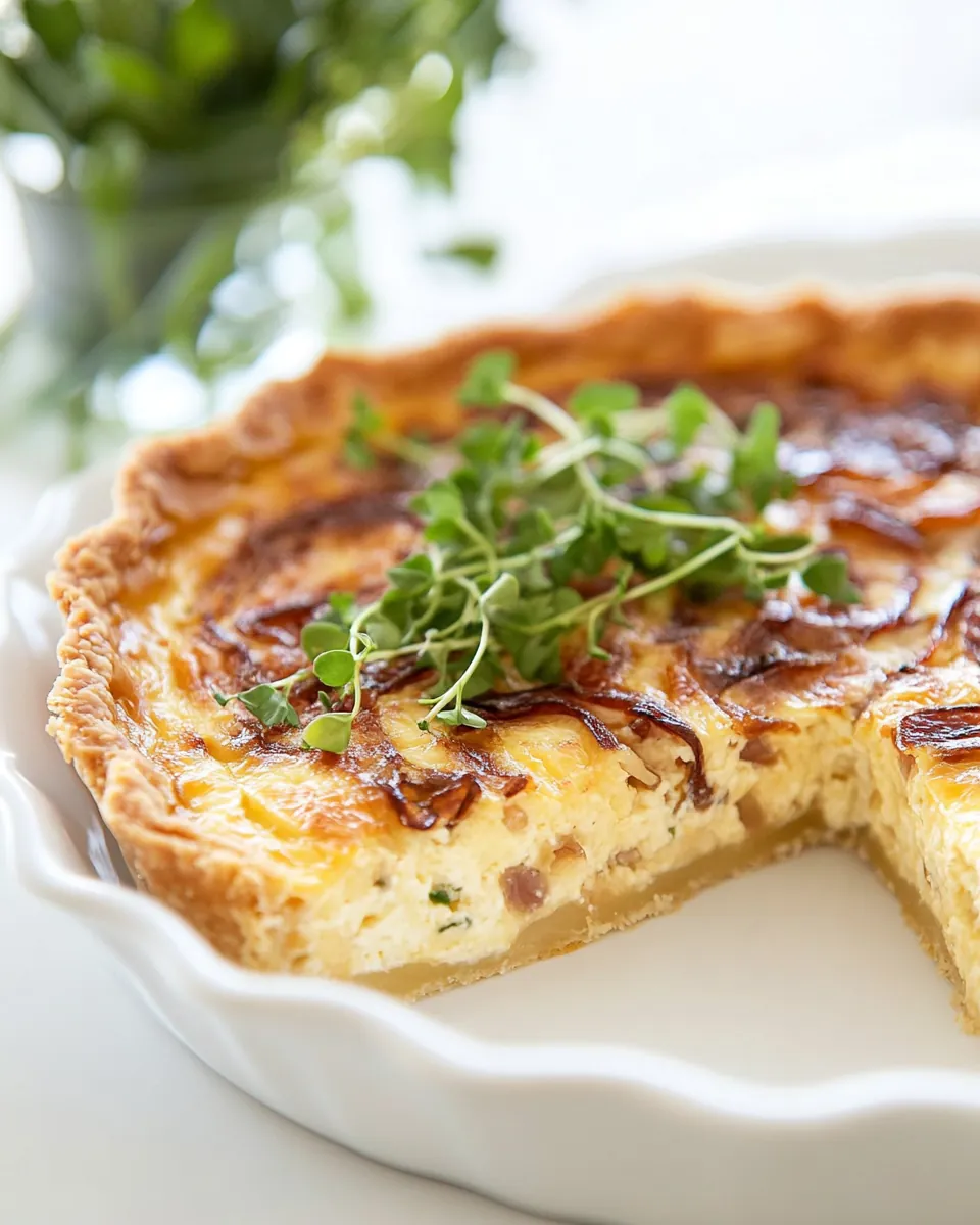 Cheese Caramelized Onion Quiche
