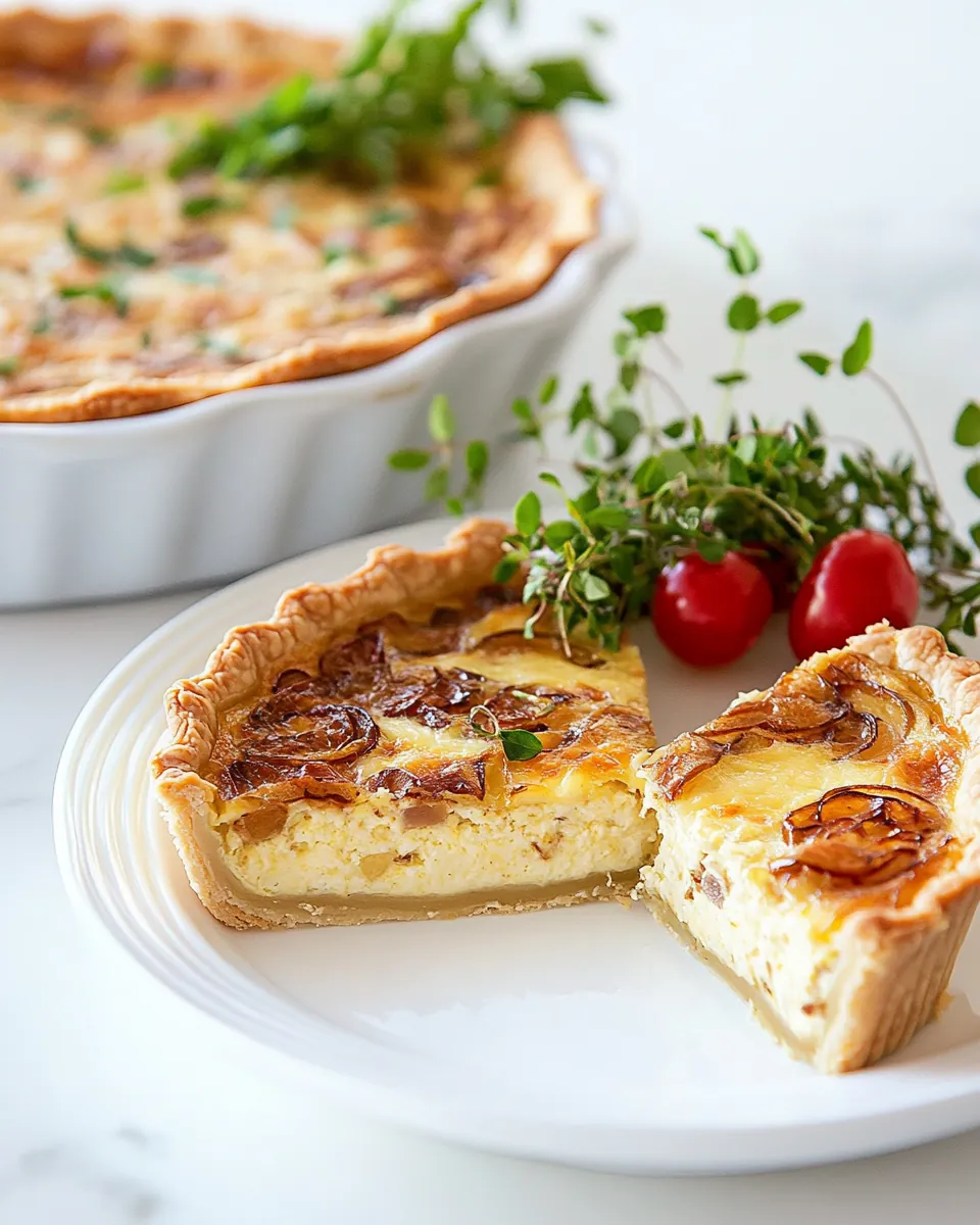 Cheese Caramelized Onion Quiche