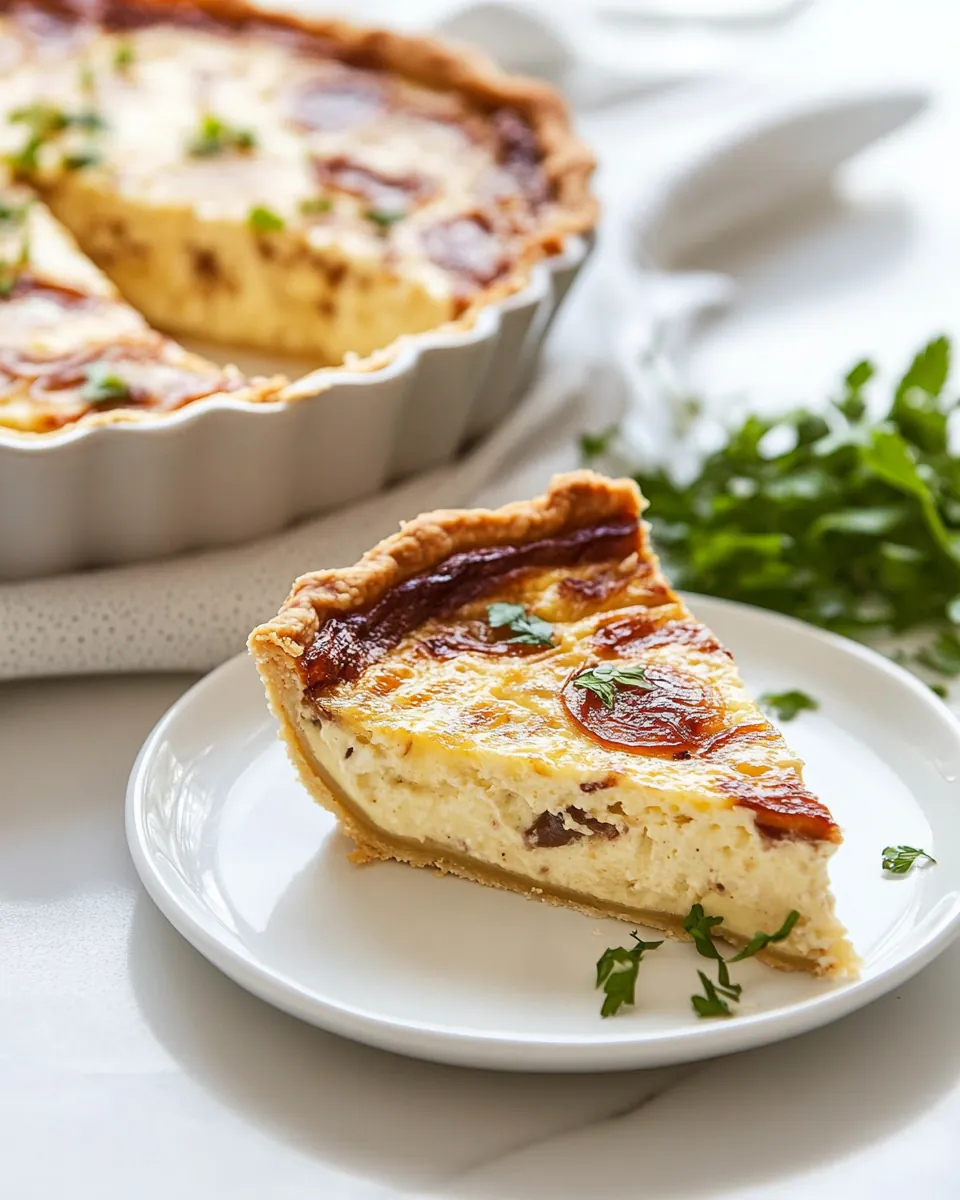 Cheese Caramelized Onion Quiche