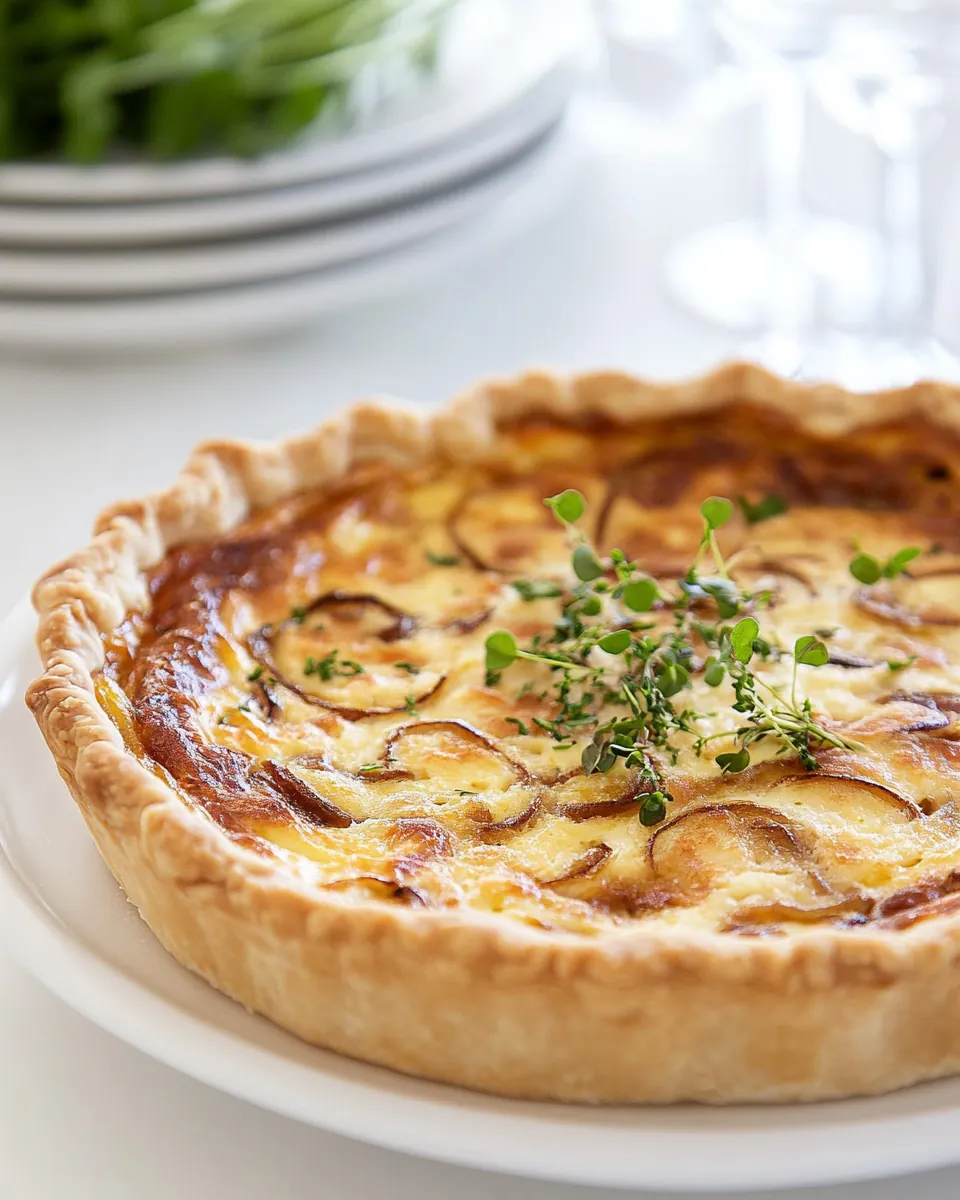 Cheese Caramelized Onion Quiche