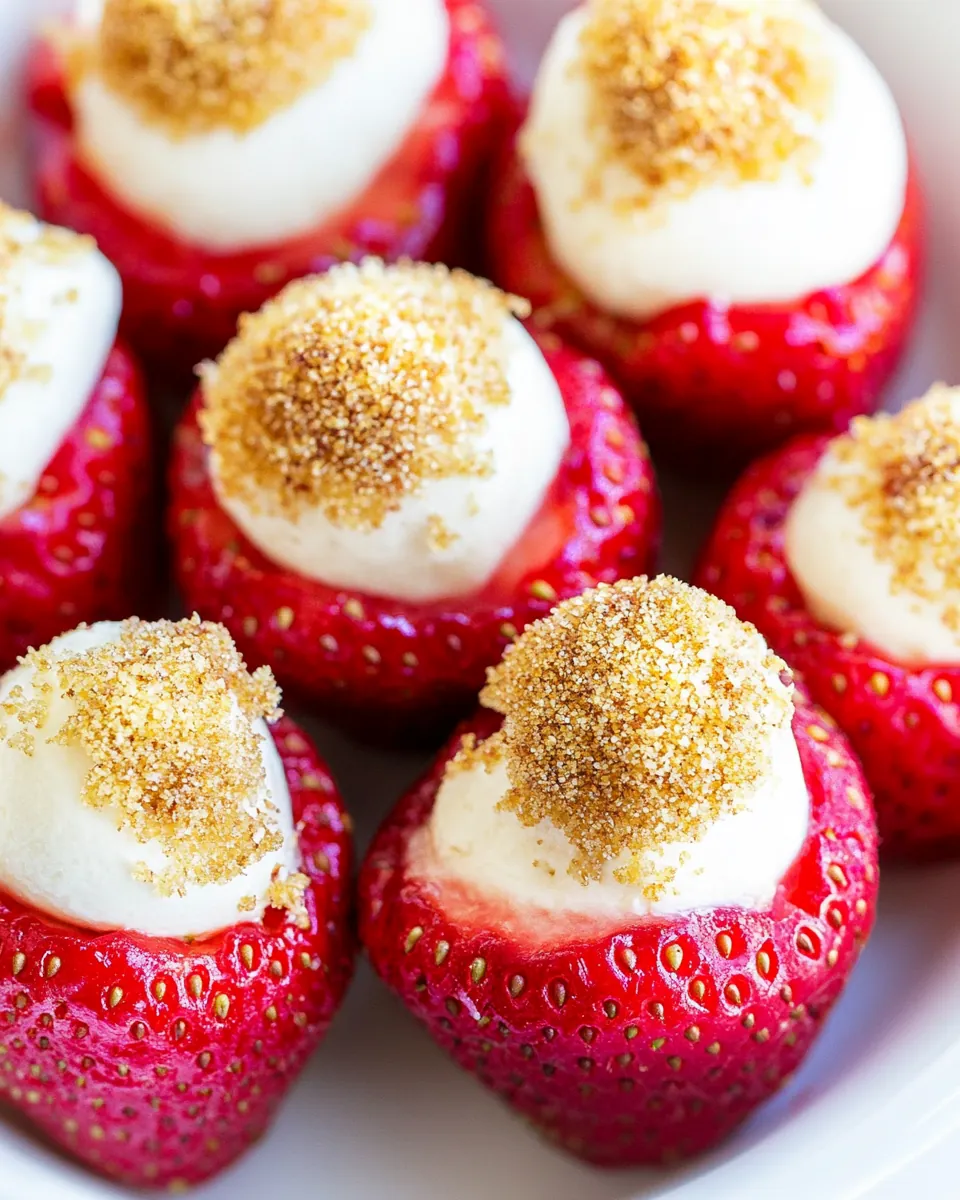 Cheesecake Stuffed Strawberries