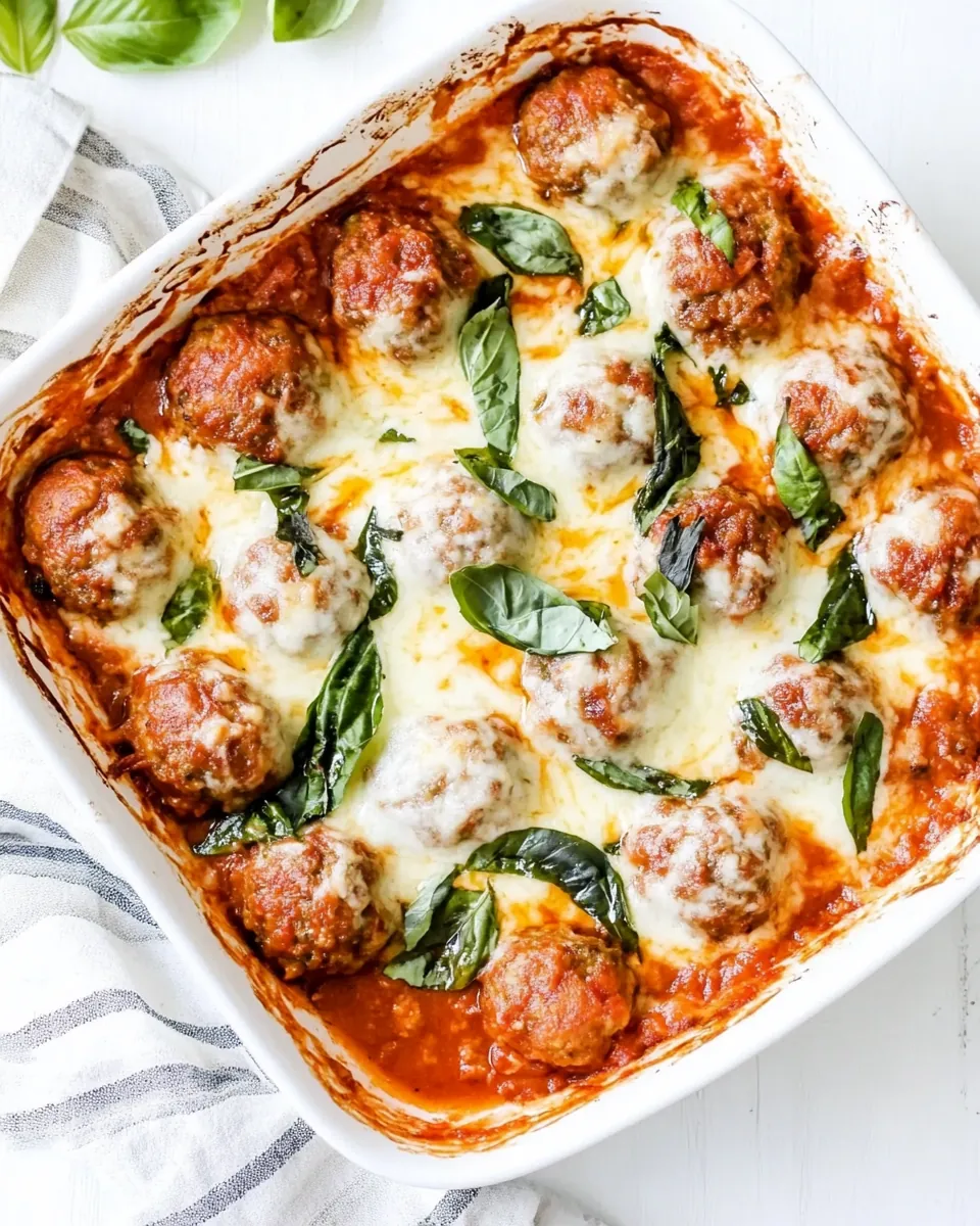 Cheesy Keto Meatball Casserole