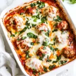 Cheesy Keto Meatball Casserole