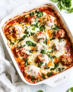 Cheesy Keto Meatball Casserole