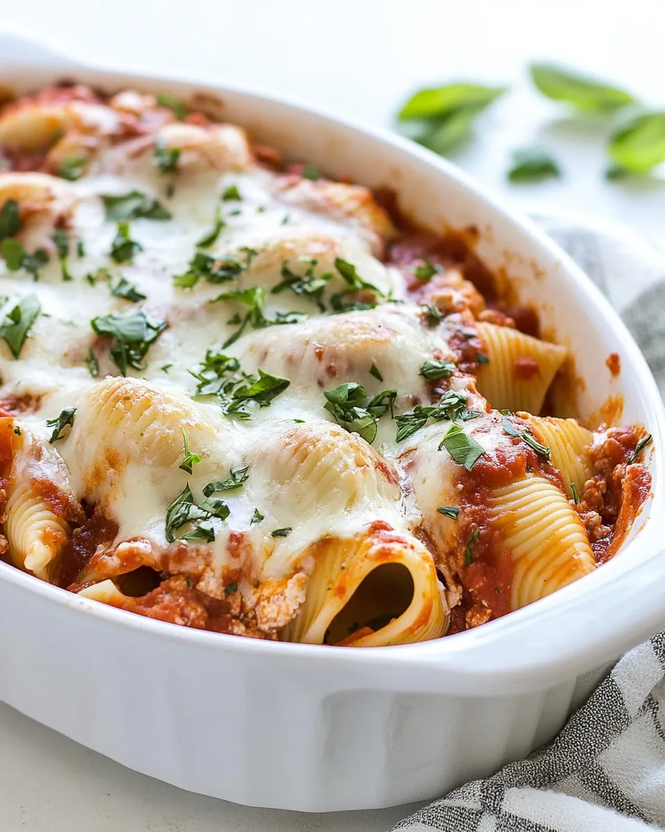 Cheesy Lasagna Pasta Stuffed Shells