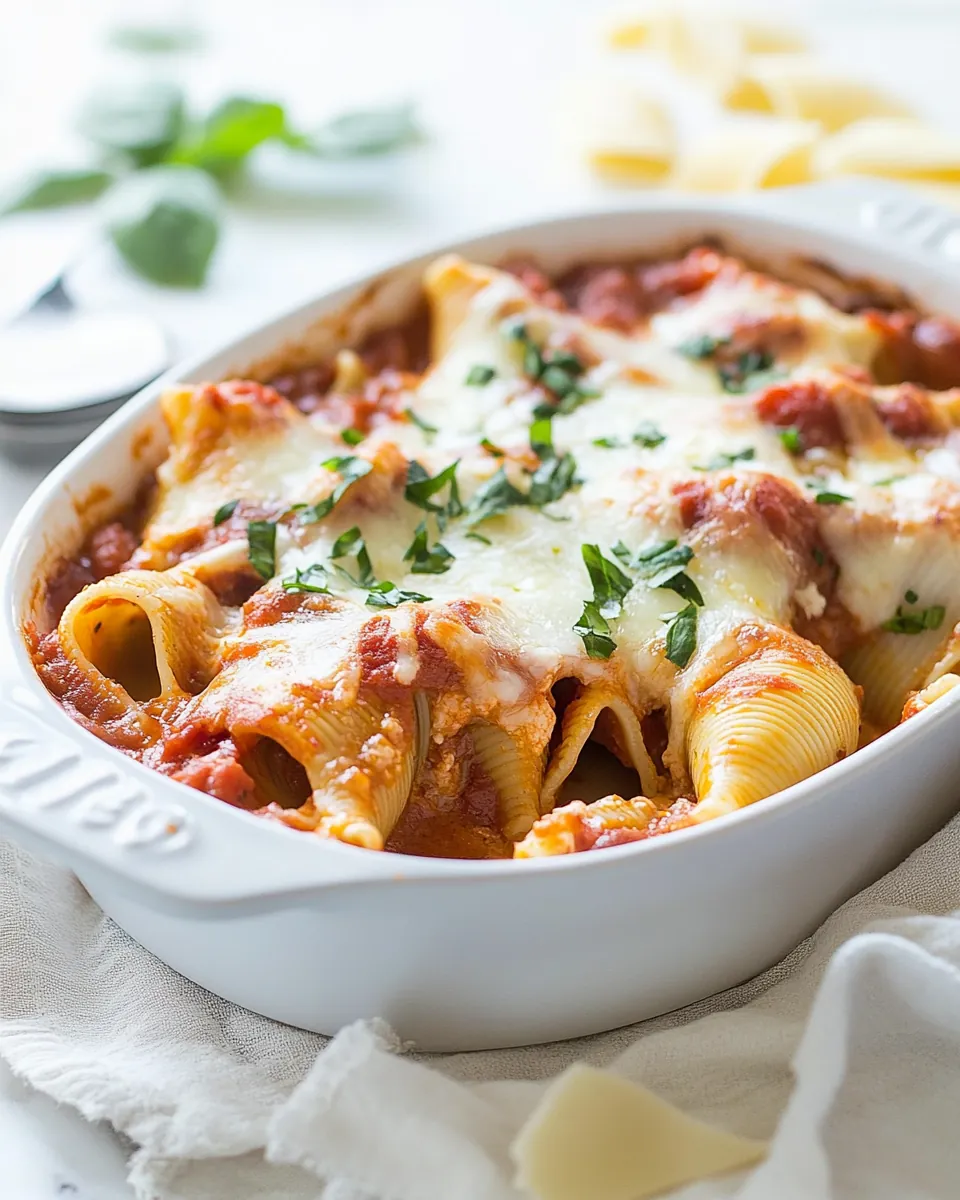 Cheesy Lasagna Pasta Stuffed Shells