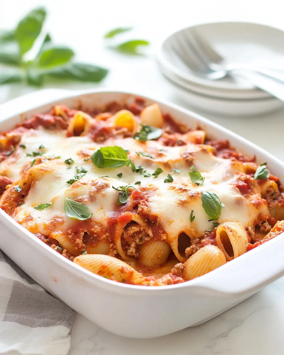 Cheesy Lasagna Pasta Stuffed Shells