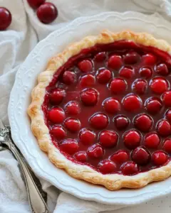 Cherry Cream Puff Pastry Tart