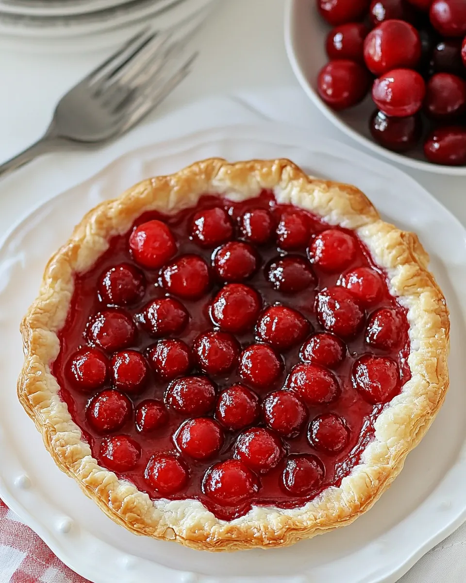 Cherry Cream Puff Pastry Tart