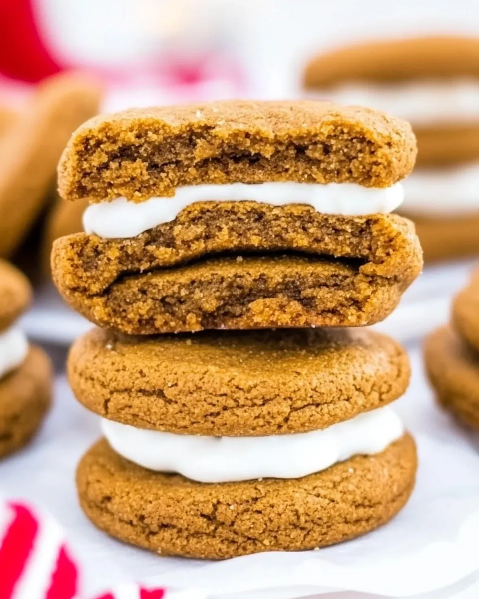 Chewy Gingerbread Sandwich Cookies