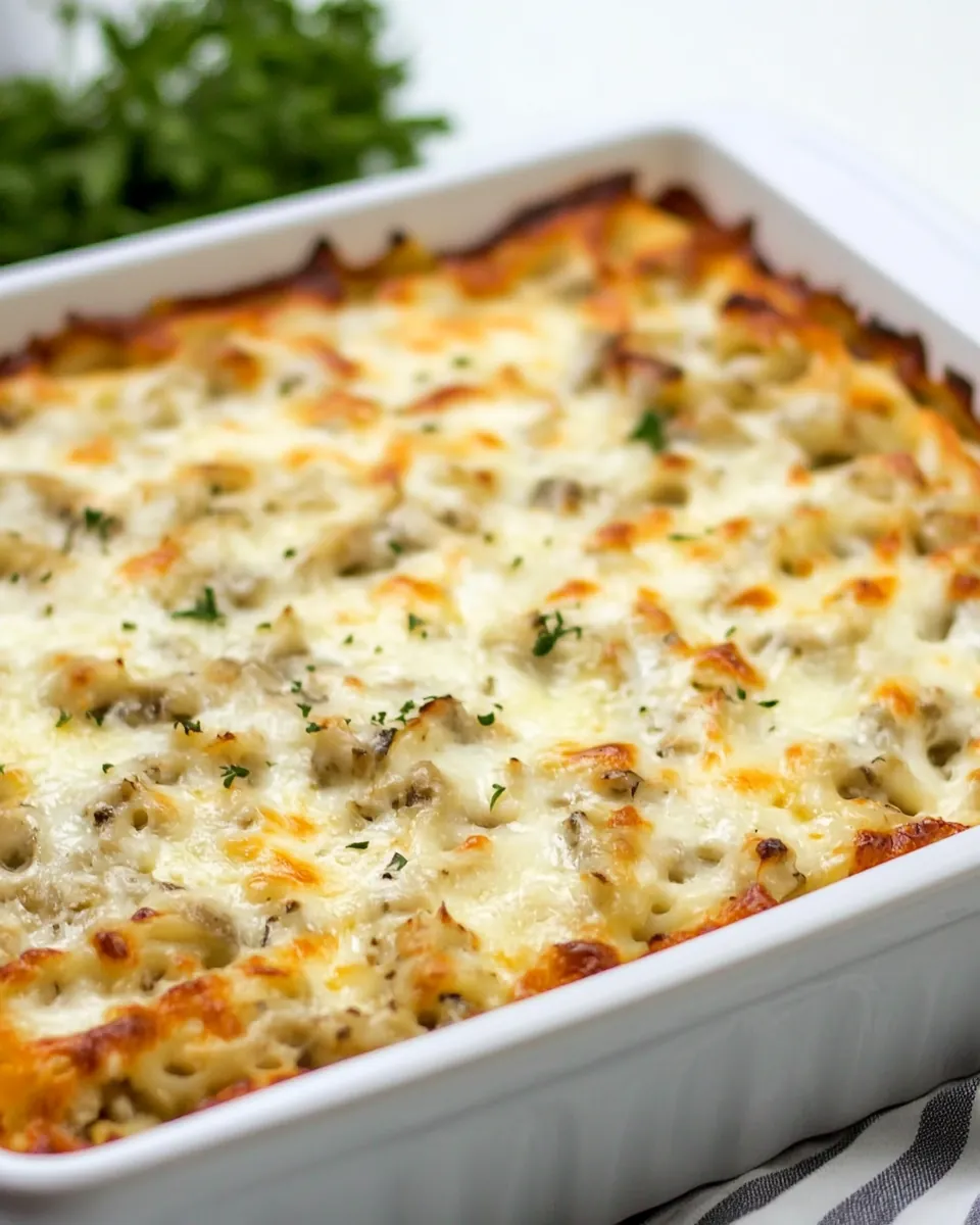 Chicken Alfredo Lasagna Casserole