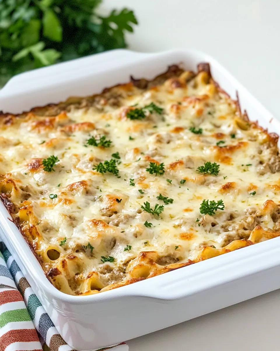 Chicken Alfredo Lasagna Casserole