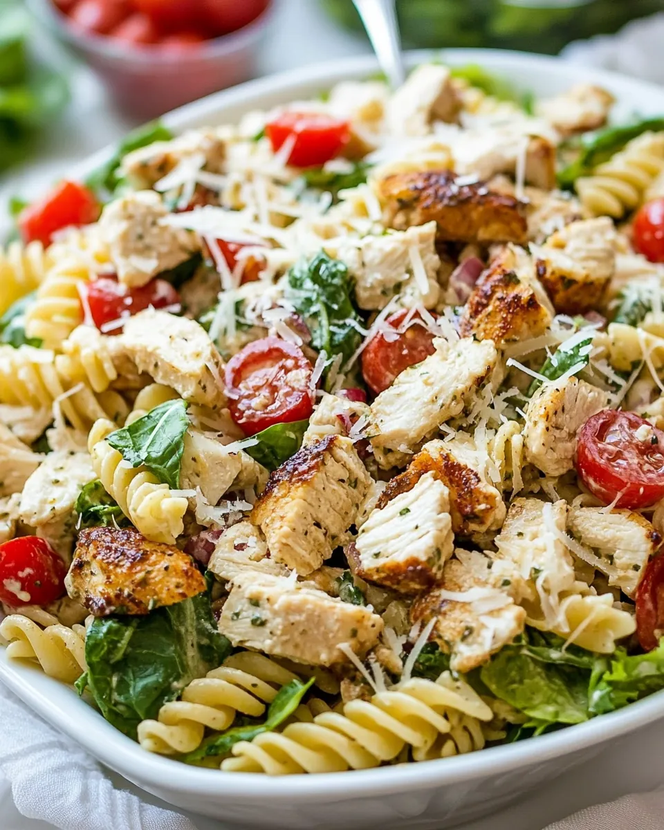 Chicken Caesar Pasta Salad