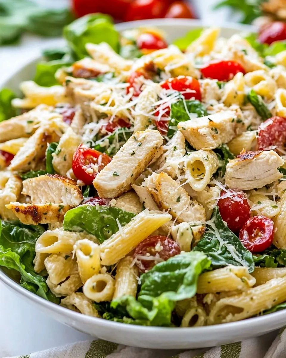 Chicken Caesar Pasta Salad