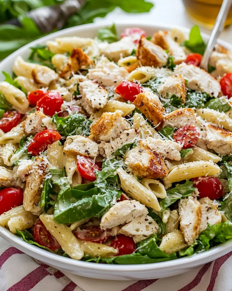 Chicken Caesar Pasta Salad
