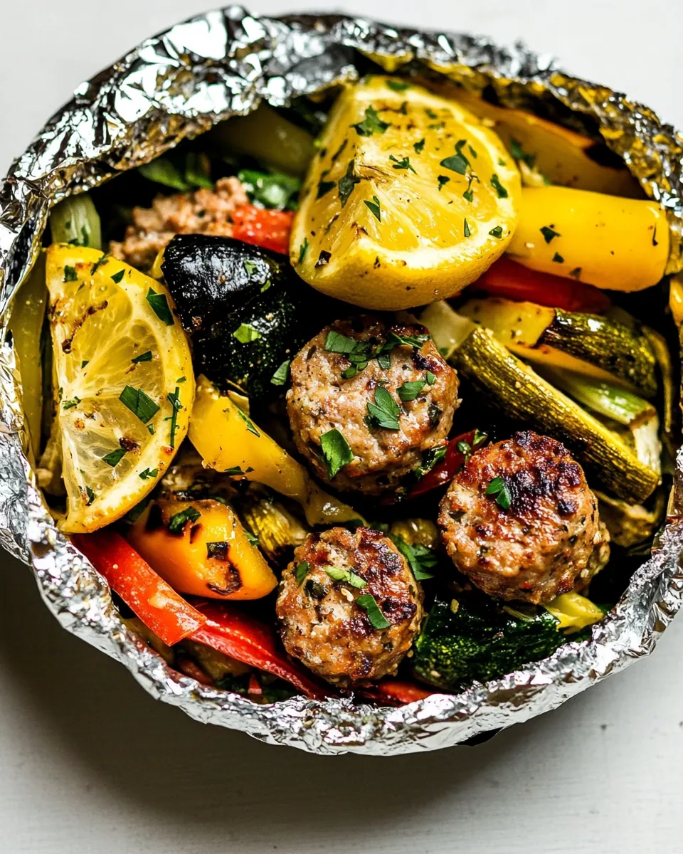 Chicken Sausage and Vegetable Foil Packet Dinner