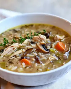 Chicken Shiitake and Wild Rice Soup