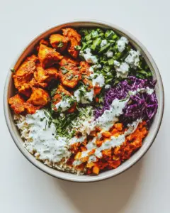 Chicken Tandoori Bowl with Minty Indian Yogurt Dressing
