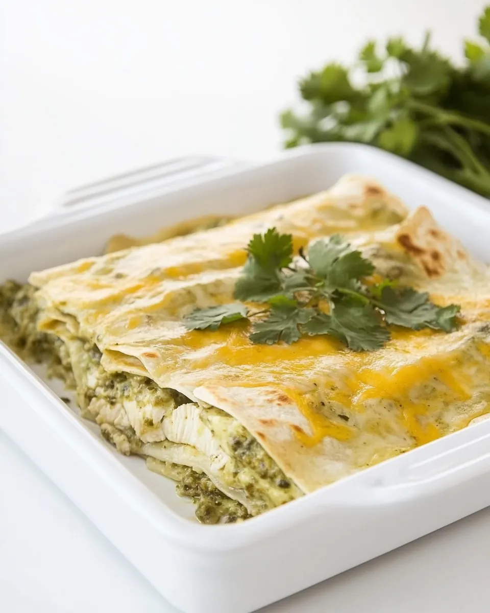 Chicken Verde Enchiladas
