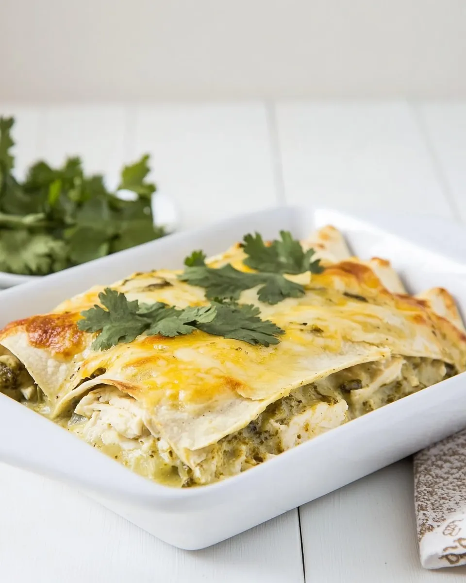 Chicken Verde Enchiladas