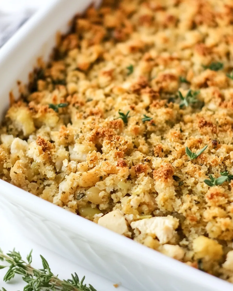 Chicken and Stuffing Casserole