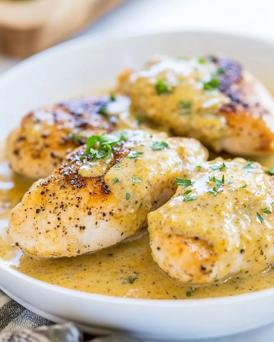 Chicken with Creole Mustard Cream Sauce