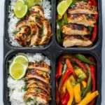 Chili Lime Chicken and Rice Meal Prep Bowls