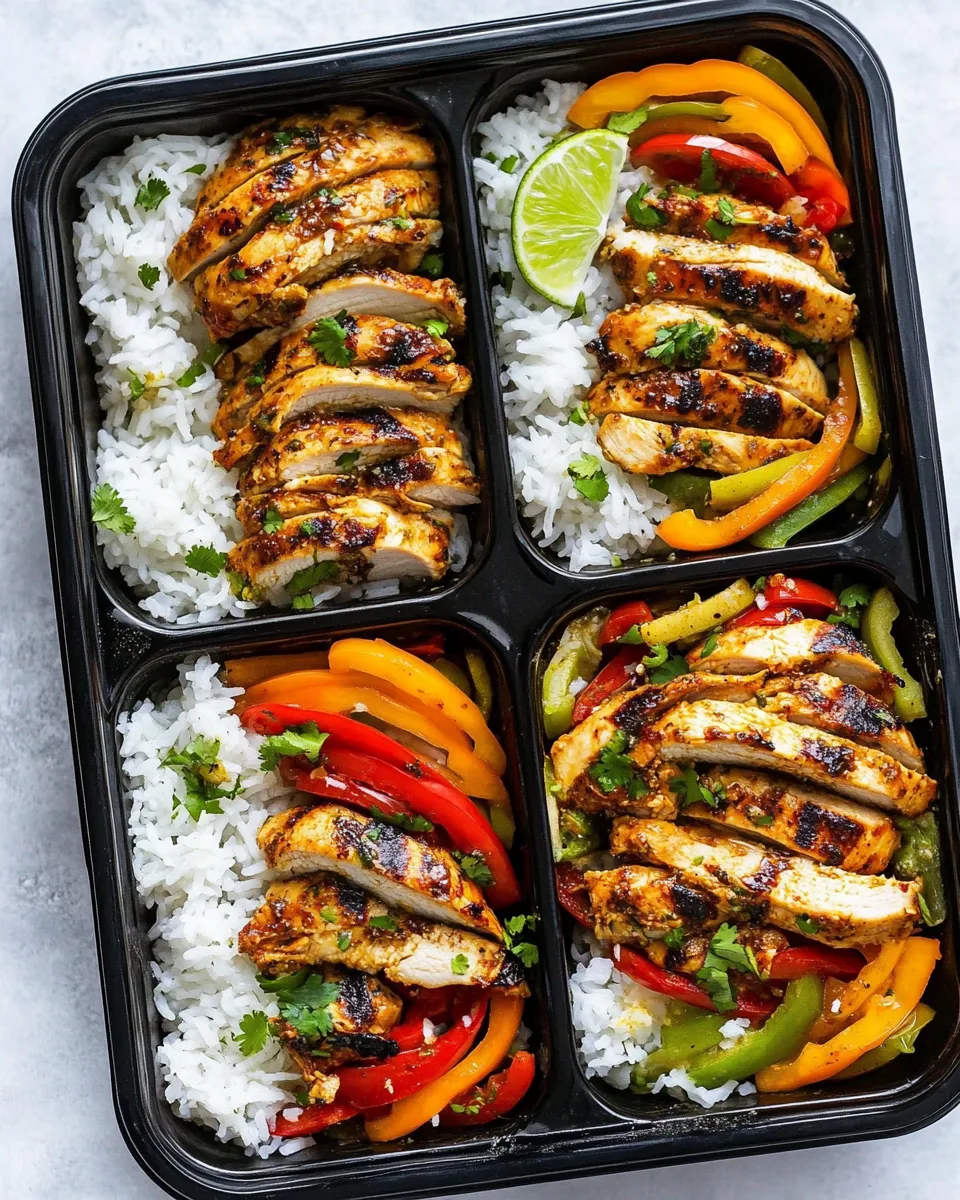 Chili Lime Chicken and Rice Meal Prep Bowls
