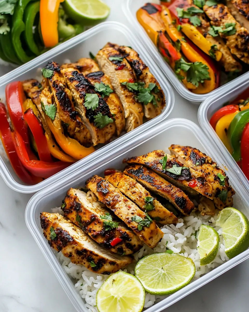Chili Lime Chicken and Rice Meal Prep Bowls