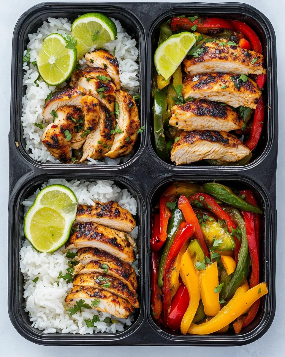 Chili Lime Chicken and Rice Meal Prep Bowls