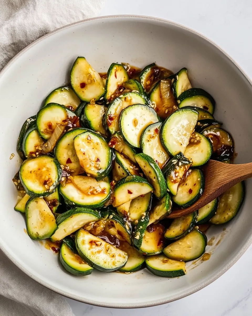 Chinese Spicy Zucchini Stir-Fry