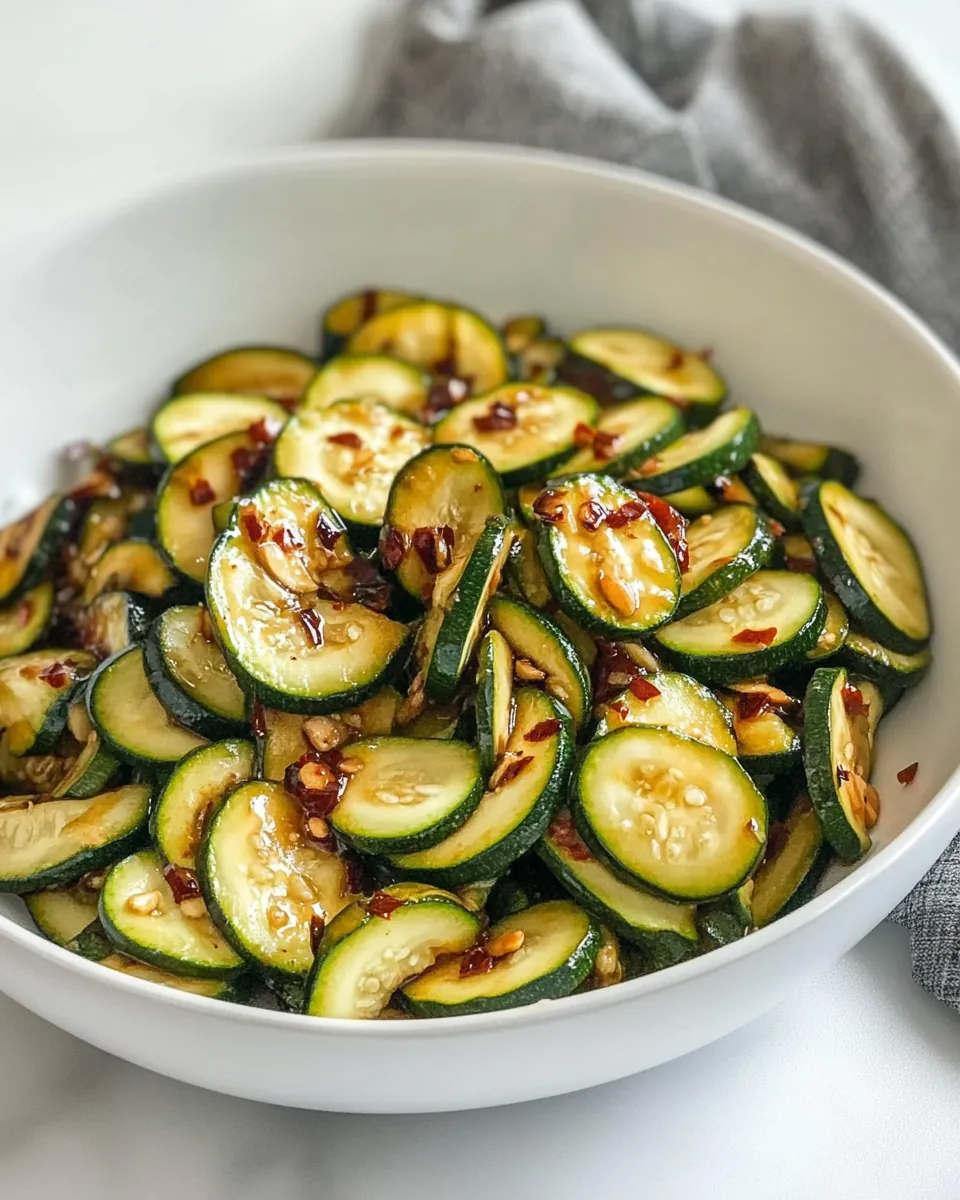 Chinese Spicy Zucchini Stir-Fry