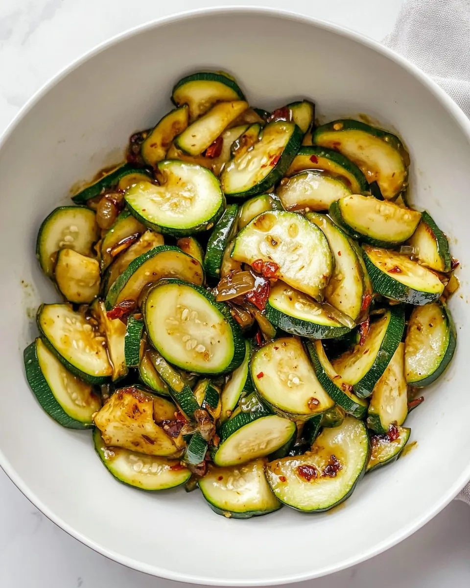 Chinese Spicy Zucchini Stir-Fry