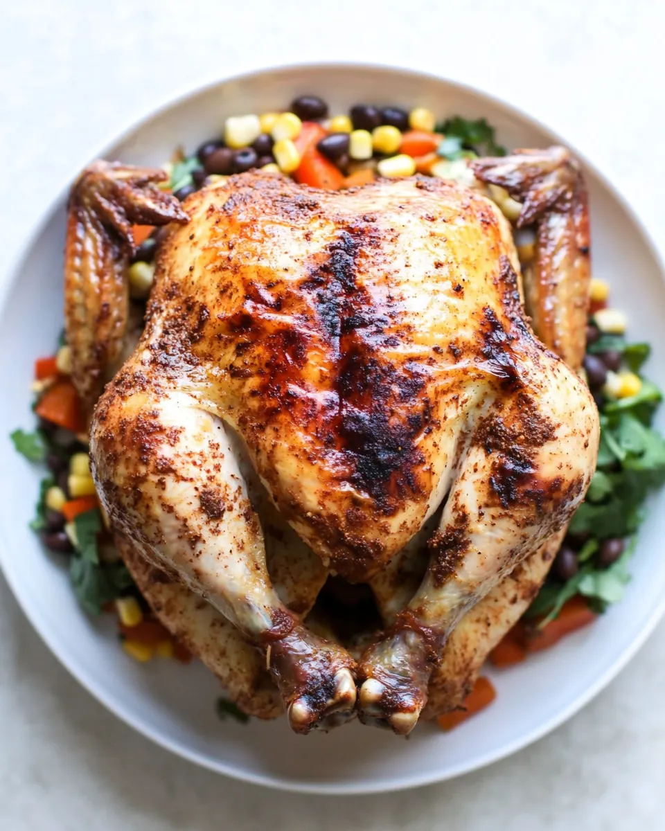 Chipotle Lime Butter Whole Roasted Chicken