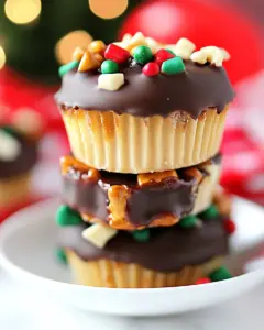 Chocolate Caramel Pretzel Cups
