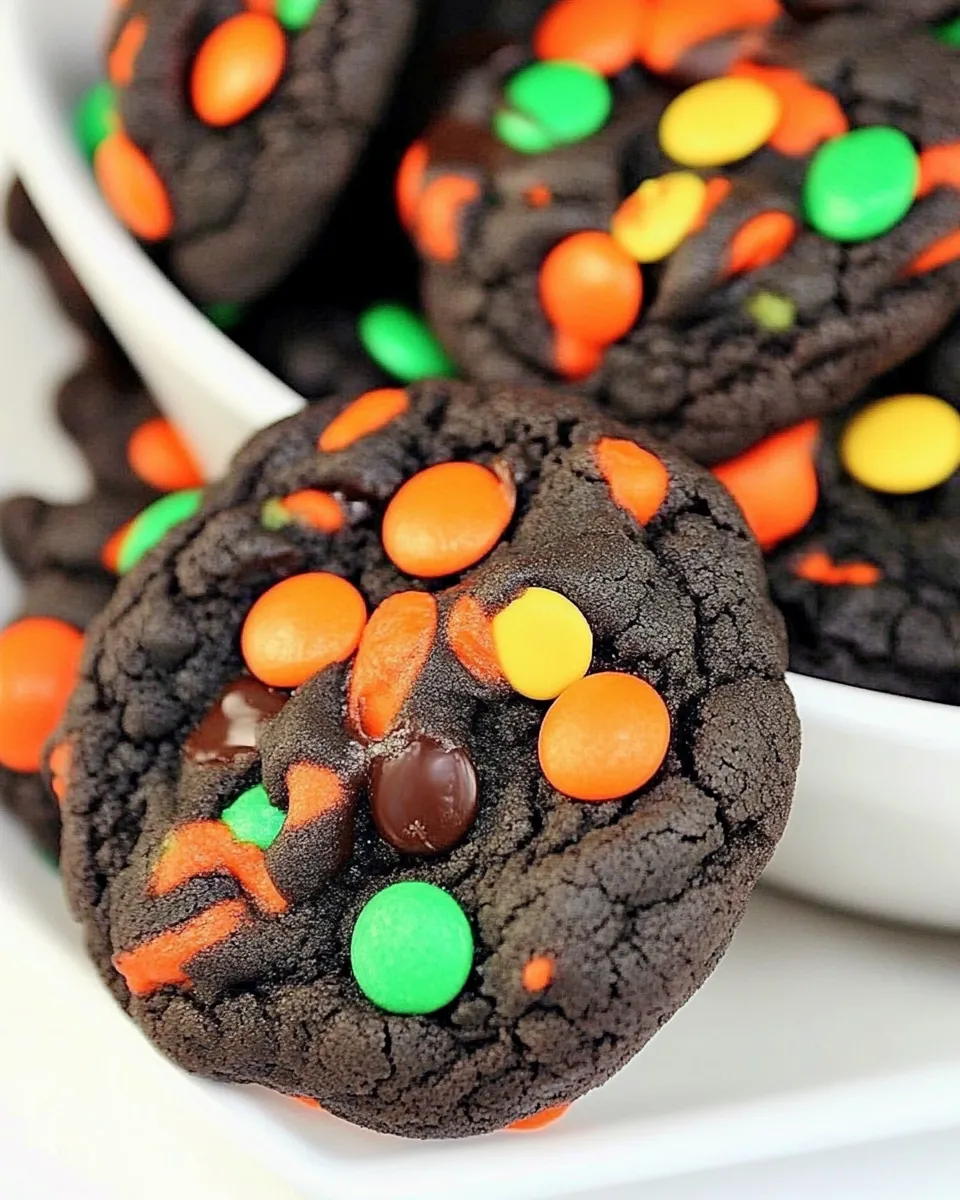 Chocolate Chocolate Halloween Cookies