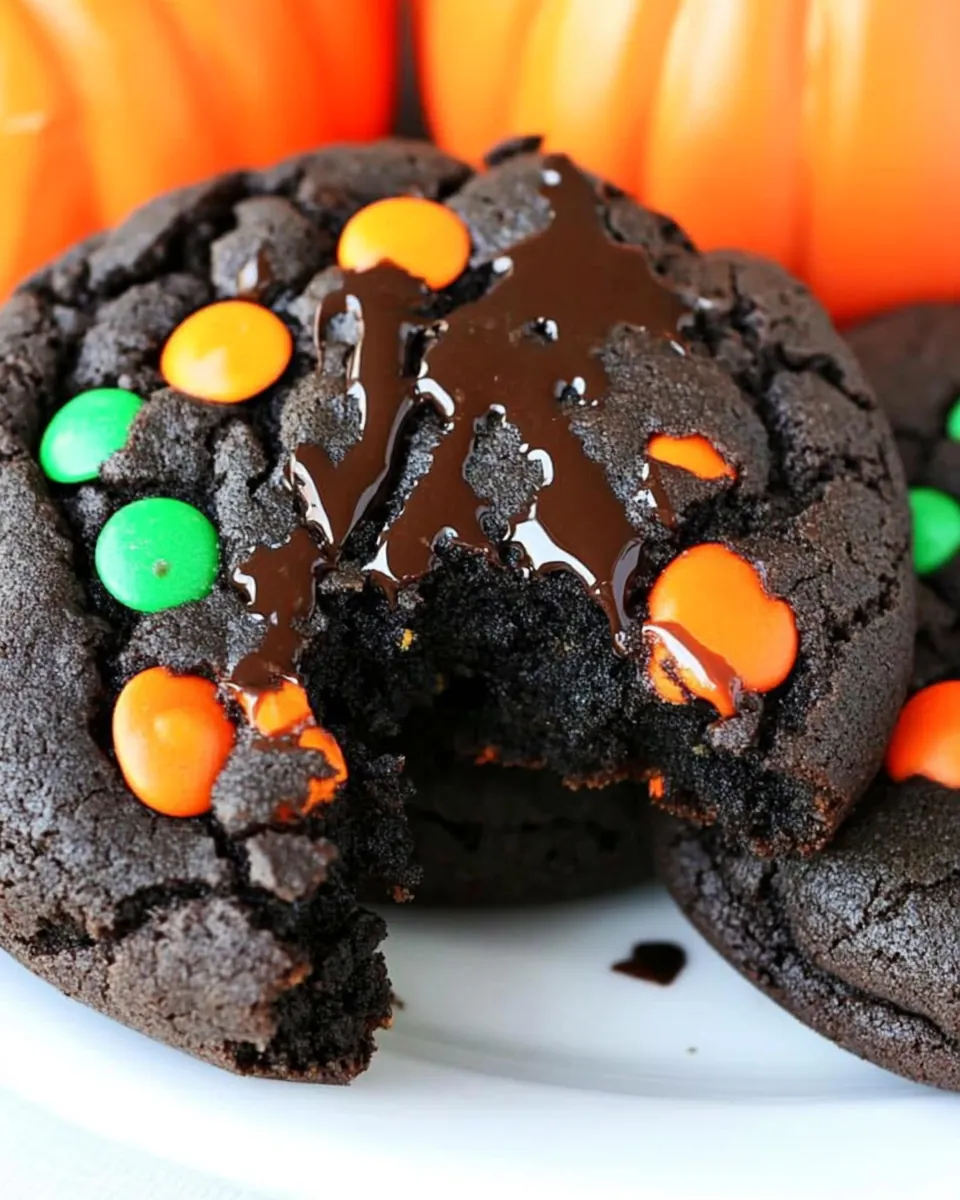 Chocolate Chocolate Halloween Cookies