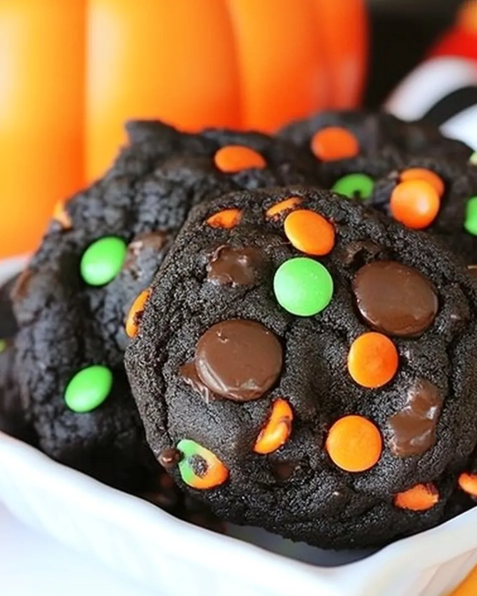 Chocolate Chocolate Halloween Cookies