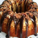 Chocolate Coconut and Pumpkin Marble Bundt Cake